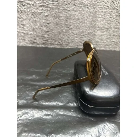 Loewe Authentic Oversized Round Sunglasses Gold Womens SLW249 COL.8D9‎